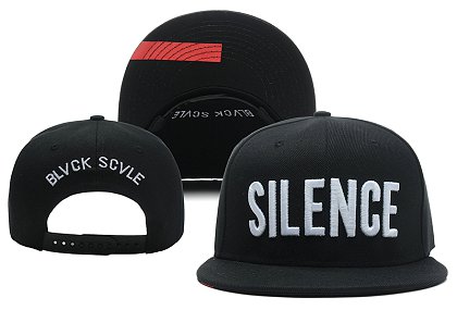 Black Scale Silence Snapback Hat XDF